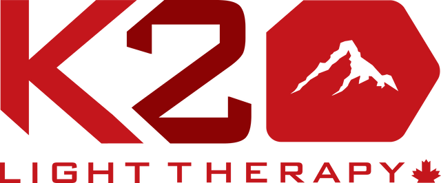 K2 Light Therapy Launches -Discover Innovative Wellness logo featuring mountain icon.