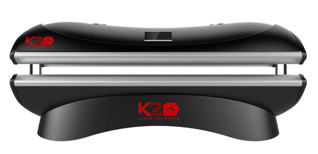K2 Light Therapy Pod to release in Fall of 2025, sleek black device designed for improved recovery in athletes.