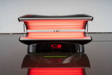 K2 red light therapy pod showcasing advanced red light and near-infrared technology for recovery and performance.
